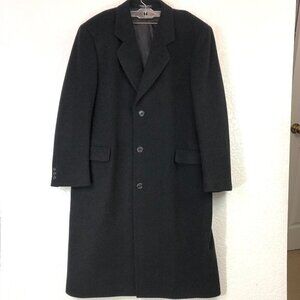 Silver Cloud Single Breasted Cashmere Blend Overcoat Size 44R